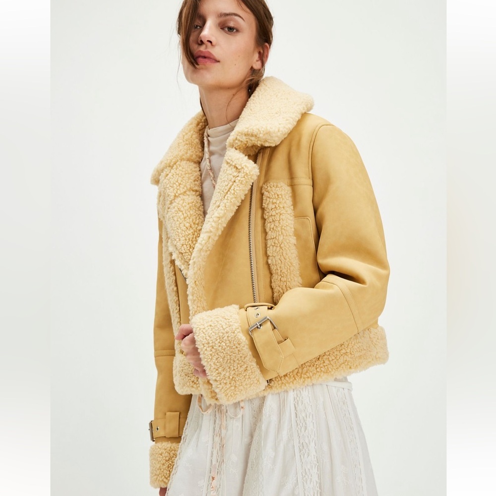 NWT APPARIS FREE PEOPLE JAY SUPPLE SANS LEATHER BONDED COAT - Picture 4 of 7